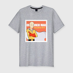 Мужская slim-футболка Сайтама One Punch Man