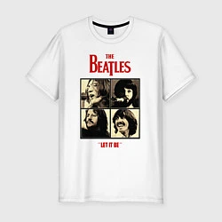 Мужская slim-футболка The Beatles LET IT BE