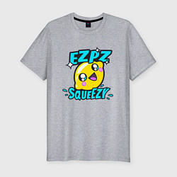 Футболка slim-fit Easy Peasy Lemon Squeezy, цвет: меланж