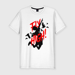 Футболка slim-fit FLY HIGH! ВОЛЕЙБОЛ, цвет: белый