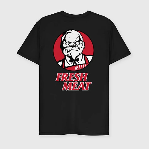 Мужская slim-футболка Pudge Dota Fresh Meat Пудж / Черный – фото 2