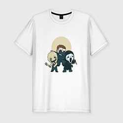 Мужская slim-футболка Хоррор персонажи Cartoon