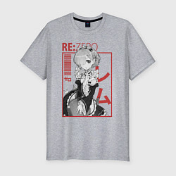 Мужская slim-футболка Re:Zero Rem