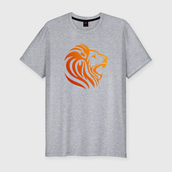 Футболка slim-fit HEAD LION, цвет: меланж