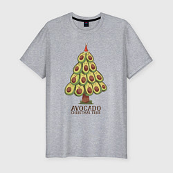 Футболка slim-fit Avocado Christmas Tree, цвет: меланж