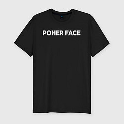 Футболка slim-fit Poher Face, цвет: черный