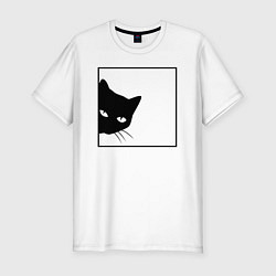 Футболка slim-fit BLACK CAT ЧЕРНАЯ КОШКА, цвет: белый