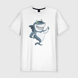 Футболка slim-fit SHARK SMILE, цвет: белый