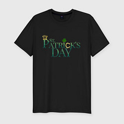 Мужская slim-футболка День святого патрика подкова