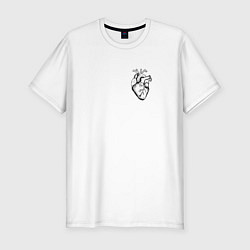 Мужская slim-футболка Анатомическое сердце