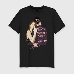 Мужская slim-футболка Lana del rey