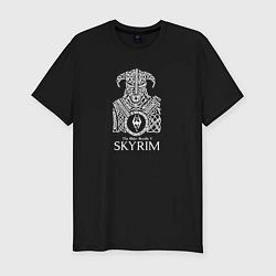 Футболка slim-fit Skyrim Скайрим, цвет: черный