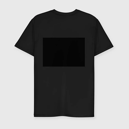 Мужская slim-футболка Настроить жнецов / Черный – фото 2