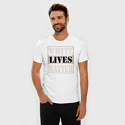 Футболка slim-fit White lives matters, цвет: белый — фото 2