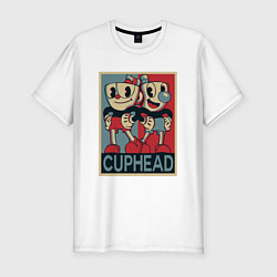 Мужская slim-футболка CUPHEAD