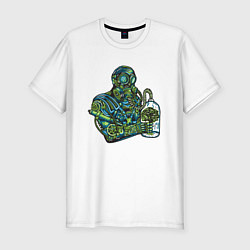 Мужская slim-футболка Стимпанк Эко Steampunk Green Z