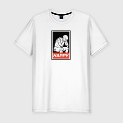 Футболка slim-fit Happy, цвет: белый