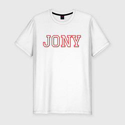 Футболка slim-fit Jony, цвет: белый