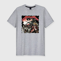 Футболка slim-fit METALLICA HARD ROCK, цвет: меланж