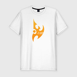 Мужская slim-футболка Protoss logo Orange