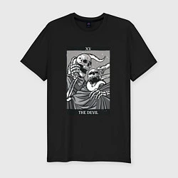 Мужская slim-футболка Дьявол - Карта Таро
