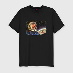 Мужская slim-футболка День космонавтики