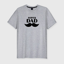 Мужская slim-футболка Супер Папа