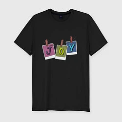 Мужская slim-футболка Фотокадры радость