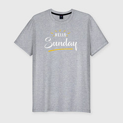 Мужская slim-футболка Sunday привет воскресенье