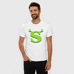 Футболка slim-fit Shrek: Logo S, цвет: белый — фото 2