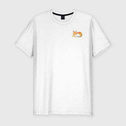 Футболка slim-fit Спящая Сэнко, цвет: белый