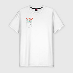 Мужская slim-футболка Zoidberg карман