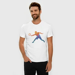 Футболка slim-fit Tennis player - man, цвет: белый — фото 2