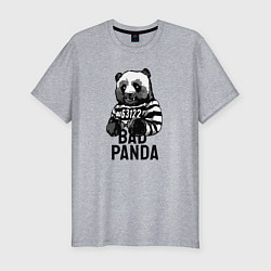 Футболка slim-fit Плохая панда, цвет: меланж