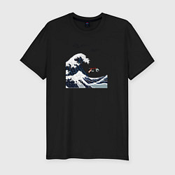 Футболка slim-fit Карп кои, цвет: черный