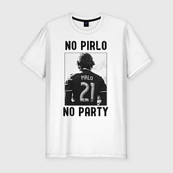 Мужская slim-футболка No Pirlo no party