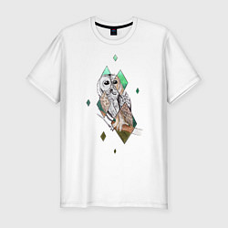 Футболка slim-fit Owl rhombus, цвет: белый
