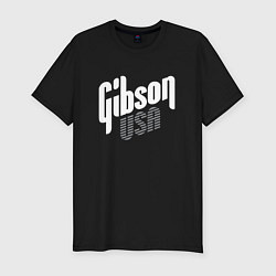 Футболка slim-fit GIBSON USA, цвет: черный