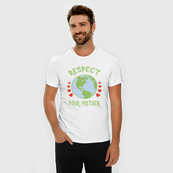 Футболка slim-fit Respect Earth, цвет: белый — фото 2