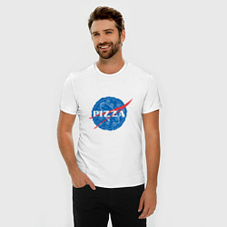 Футболка slim-fit NASA Pizza, цвет: белый — фото 2