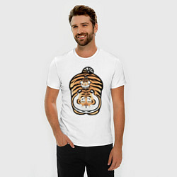 Футболка slim-fit Семейка тигров, цвет: белый — фото 2