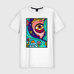 Футболка slim-fit Lucy in the Sky with Diamonds, цвет: белый