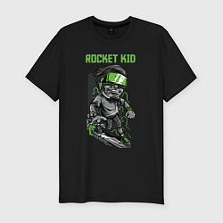 Футболка slim-fit Rocket kid, цвет: черный