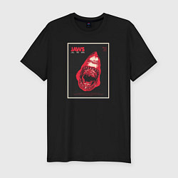 Мужская slim-футболка Jaws poster