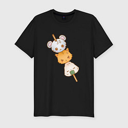 Футболка slim-fit Rat, Cat and Onigiri, цвет: черный