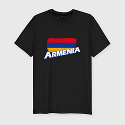 Мужская slim-футболка Armenia Flag