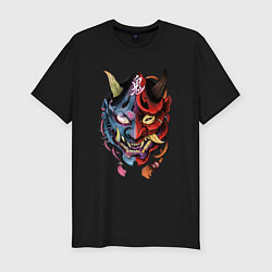 Футболка slim-fit Два лица, цвет: черный
