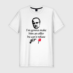 Футболка slim-fit The Godfather, Дон Корлеоне, цвет: белый