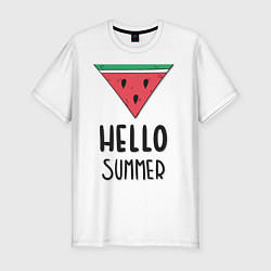 Футболка slim-fit HELLO SUMMER, цвет: белый