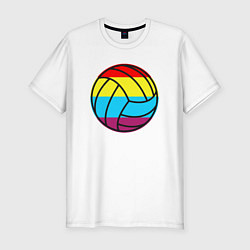 Футболка slim-fit Color Ball, цвет: белый